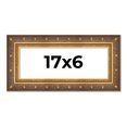 thumbnail image 1 of 17x6 Frame Vintage Gold Solid Wood Picture Frame | 2.5 Inch Moulding Width | Ornate Bronze Museo, 1 of 8