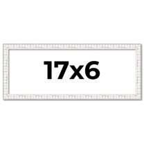 17x6 Frame White Real Wood Picture Frame Width 0.75 inches | Interior Frame Depth 0.5 inches |