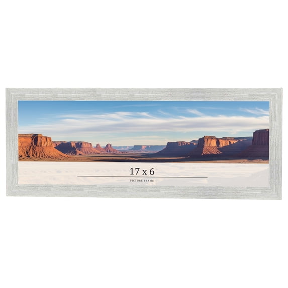 17x6 Frame White Real Wood Picture Frame Width 1.5 inches | Interior Frame Depth 0.5 inches | Barn