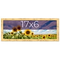 thumbnail image 1 of 17x6 Frame Yellow Real Wood Picture Frame Width 1.25 inches | Interior Frame Depth 0.5 inches |, 1 of 8
