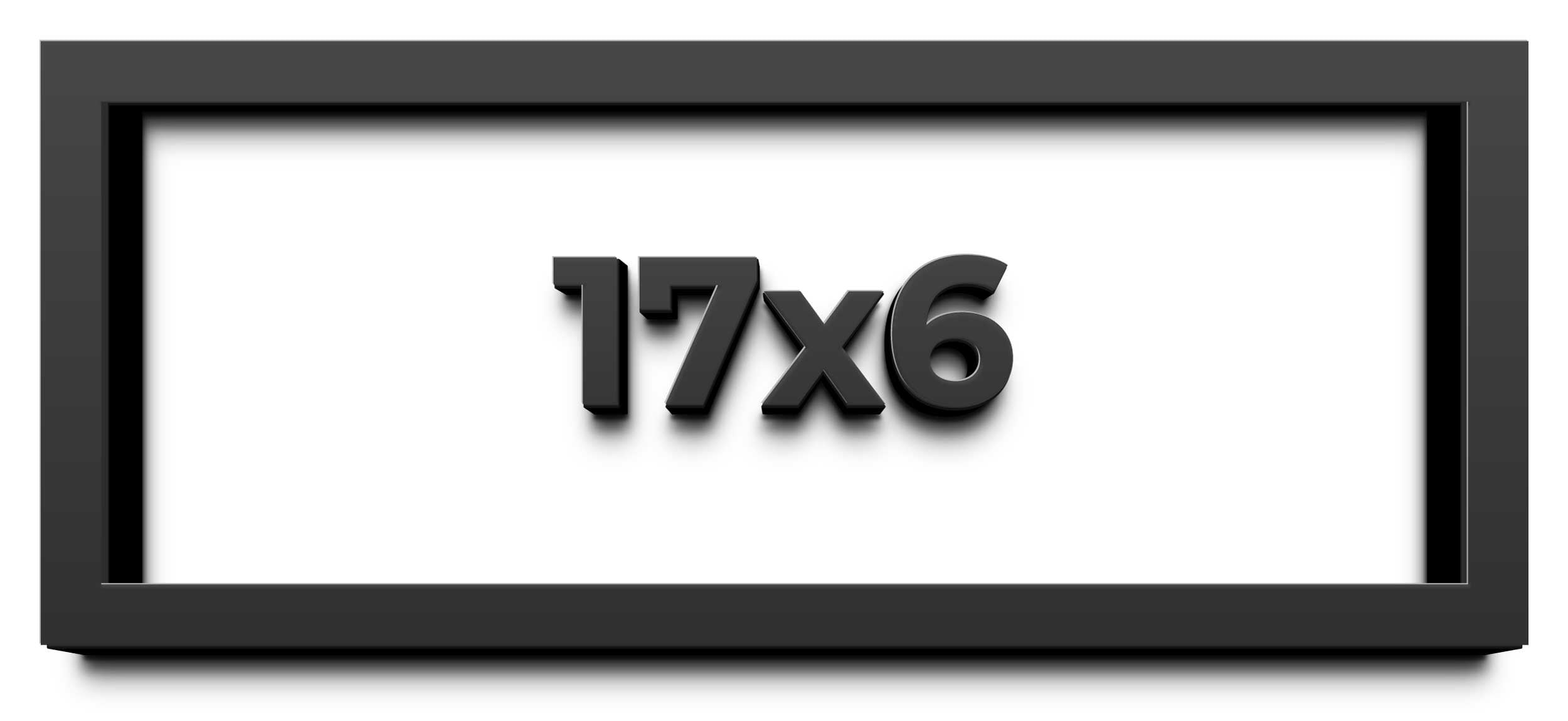 17x6 Shadow Box Frame Black | 1 inches Deep Real Wood Contemporary ...
