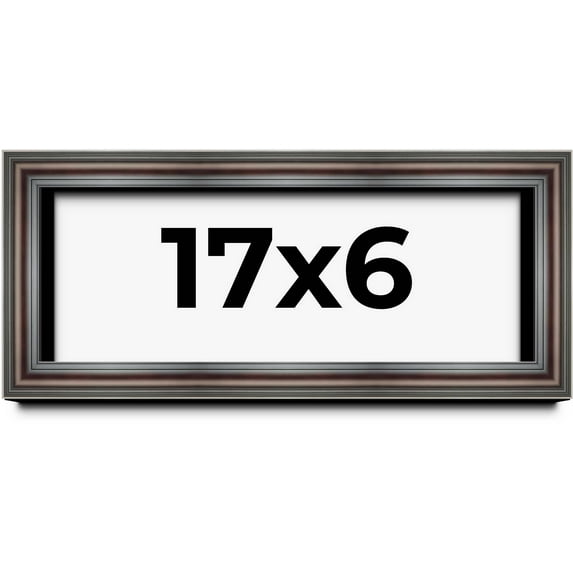 17x6 Shadow Box Frame Brown Cherry | 2.625 Inches Deep Pine Wood Traditional Shadowbox Display