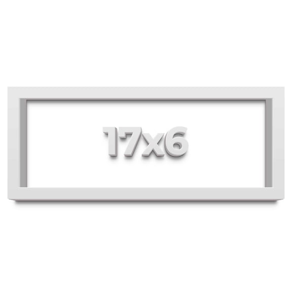 17x6 Shadow Box Frame White | 2 Inches Deep Real Wood Contemporary Shadowbox Display Frame | UV