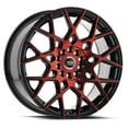 thumbnail image 1 of 17x7.5 Spec-1 SP-52 Gloss Black & Red Machined Wheel 5x105/5x4.5 (42mm), 1 of 2