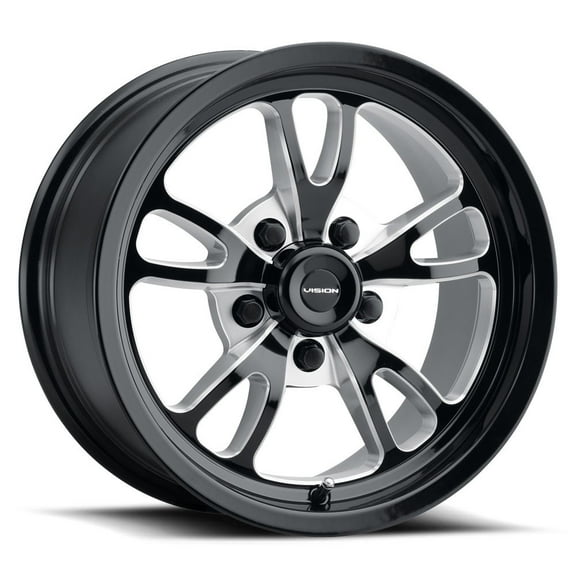 17x7 American Muscle 149 Patriot Gloss Black Milled Wheel 5x4.75 (0mm)