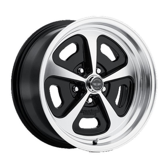 American Racing Vintage VN501 500 Mono Cast Machined Black 17x7 5x4.5 0mm (VN50177012500)
