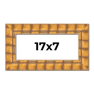 17x7 Frame Beige Real Wood Picture Frame Width 3 inches | Interior Frame Depth 0.5 inches | Natural