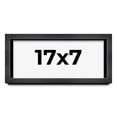 thumbnail image 1 of 17x7 Frame Black Charcoal Grey Wood Textured Picture Frame | 0.75 Inch Moulding Width | Gunmetal, 1 of 8