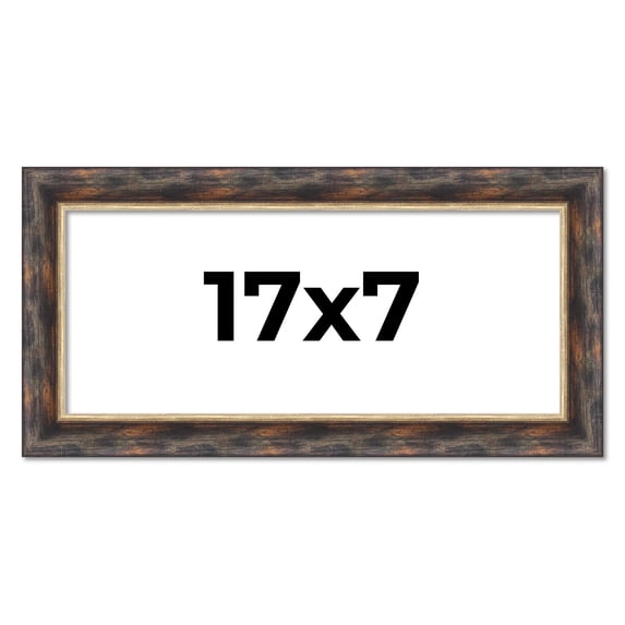 17x7 Frame Gold Real Wood Picture Frame Width 1.5 inches | Interior Frame Depth 0.5 inches |