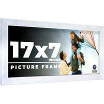 17x7 Frame Silver Real Wood Picture Frame Width 0.75 inches | Interior Frame Depth 0.5 inches |
