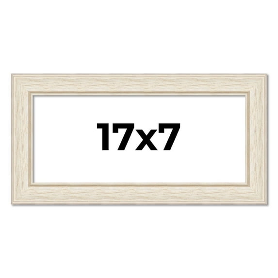 17x7 Frame White Real Wood Picture Frame Width 1.75 inches | Interior Frame Depth 0.5 inches |