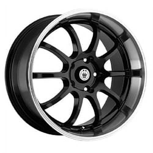 1 Konig 17x7 5X100 / 5X4.50 +40 26MB Lightning Gloss Black with Machined Lip Wheel Rim