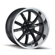 17x7 Ridler 650 Matte Black/Polished Lip Wheel 5x4.75 0mm