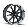 thumbnail image 1 of 17x7 Ridler 650 Matte Black/Polished Lip Wheel 5x4.75 (0mm), 1 of 4