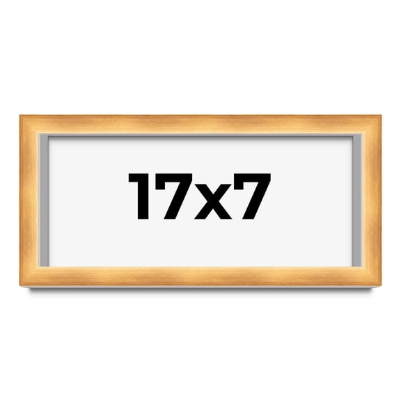 17x7 Shadow Box Bronze Cross-Brushed Display Frame | 1.625 Inches Deep Solid Wood | UV Resistant