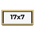 thumbnail image 1 of 17x7 Shadow Box Frame Gold | 1.375 Inches Deep Real Wood Contemporary Shadowbox Display Frame | UV, 1 of 7