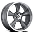 thumbnail image 1 of 17x8 +0 BG Rod Works Old School Gun Metal Machined Lip Wheel Rim 5x114.3 (QTY 1), 1 of 3