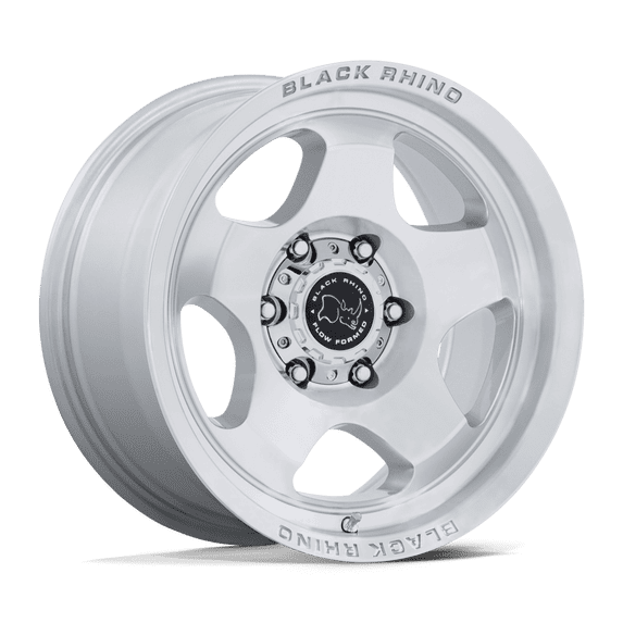 17x8.5 Black Rhino BR031 Sol Glossy Silver Machined Face Wheel 5x5 (0mm)