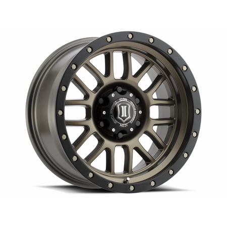 ICON Alloys Alpha, Bronze, 17 x 8.5 / 17 x 8.5 / 6 x 135, 6mm Offset, 5" BS