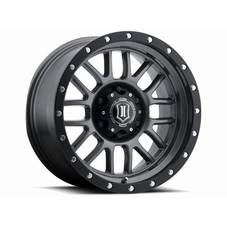 ICON Alloys Alpha, Gun Metal, 17 x 8.5 / 5 x 5, 0mm Offset, 4.75" BS