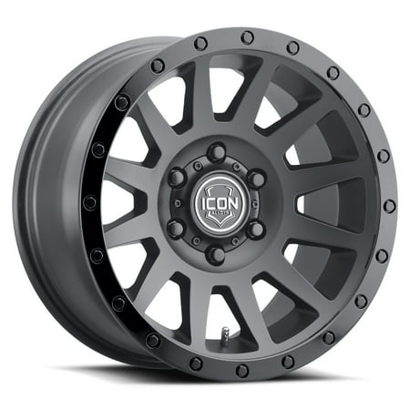 17x8.5 Icon Alloys Compression Double Black Wheel 6x135 (6mm)