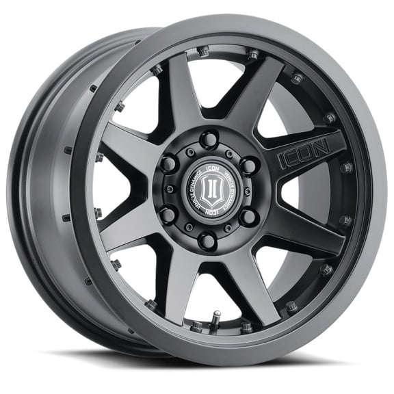 17x8.5 Icon Alloys Rebound Pro Satin Black Wheel 5x5 (-6mm) Fits select: 2010-2015 JEEP GRAND CHEROKEE, 2021 JEEP WRANGLER UNLIMITED