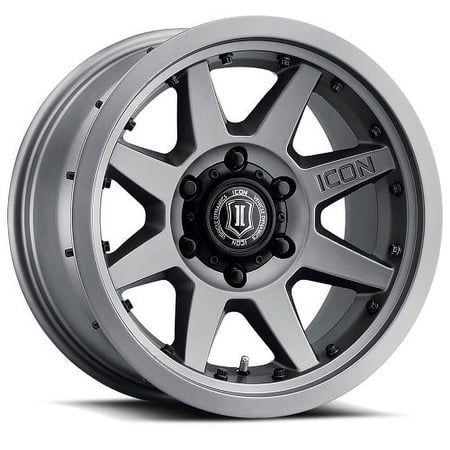 17x8.5 Icon Alloys Rebound Pro Titanium Wheel 6x5.5 (25mm) Fits select: 2019-2022 FORD RANGER, 2021-2022 FORD BRONCO