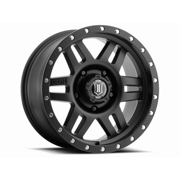 ICON Alloys Six Speed, Satin Black, 17 x 8.5 / 6 x 5.5, 0mm Offset, 4.75" BS