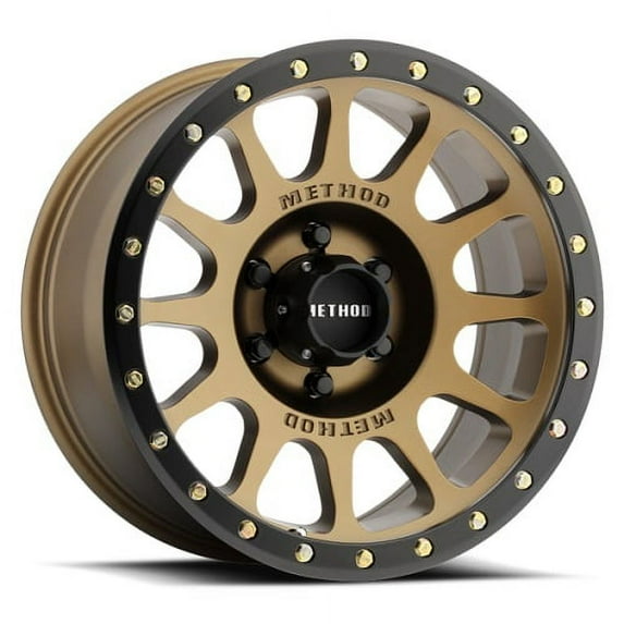 17x8.5 Method MR305 NV Method Bronze w/ Matte Black Lip Wheel 6x135 (25mm) Fits select: 2004-2023 FORD F150, 2003-2023 FORD EXPEDITION
