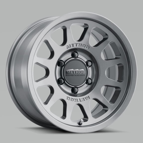 17x8.5 Method MR703 Titanium Wheel 5x5 (0mm) Fits select: 2015-2019,2021 JEEP WRANGLER UNLIMITED