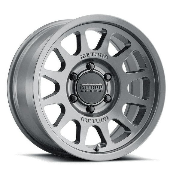 17x8.5 Method MR703 Titanium Wheel 5x5 (0mm) Fits select: 2015-2019,2021 JEEP WRANGLER UNLIMITED