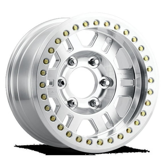 17x8.5 Vision 398 Manx Competition BEADLOCK Machined Wheel 5x4.5 (-15mm)