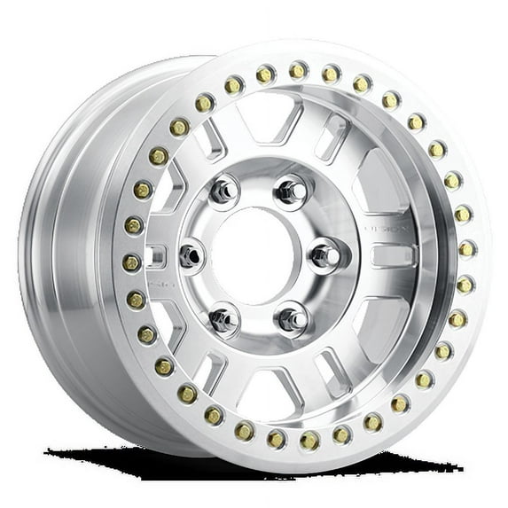 17x8.5 Vision 398 Manx Competition BEADLOCK Machined Wheel 6x5.5 (-15mm)