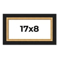 thumbnail image 1 of 17x8 Frame Gold Real Wood Picture Frame Width 2.25 Inches | Interior Frame Depth 0.5 Inches |, 1 of 8