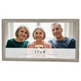 thumbnail image 1 of 17x8 Frame Grey Solid Wood Picture Frame Width 1 Inches | Interior Frame Depth 0.5 Inches |, 1 of 8