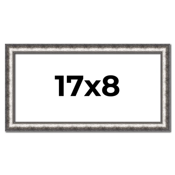 17x8 Frame Silver Real Wood Picture Frame Width 1.125 Inches | Interior Frame Depth 0.5 Inches |
