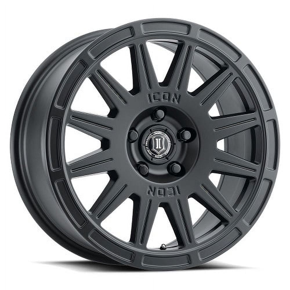 17x8 Icon Alloys Ricochet Satin Black Wheel 5x4.5 (38mm)