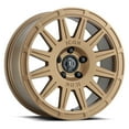 thumbnail image 1 of ICON Alloys Ricochet, Satin Gold, 17 x 8 / 5 x 100, 38mm Offset, 6" BS, 1 of 5