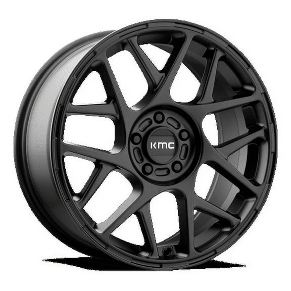 17x8 KMC KM708 BULLY Satin Black Wheel 5x108 (38mm)