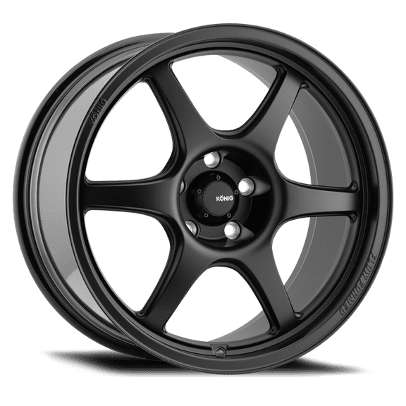 1 Konig 17x8 4X108 +40 106B Hexaform Matte Black Wheel Rim
