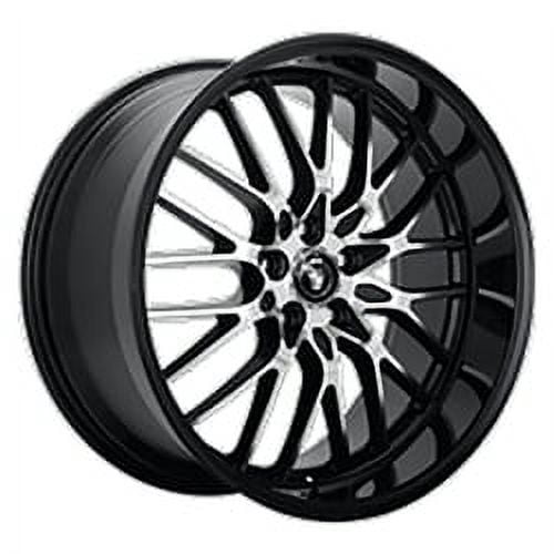 1 Konig 17x8 5X112 +35 16MB Lace Gloss Black with Machined Face