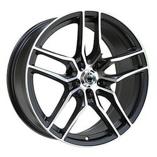 1 Konig 17x8 5X120 +35 49MB Intention Gloss Black with Machined Face Wheel Rim