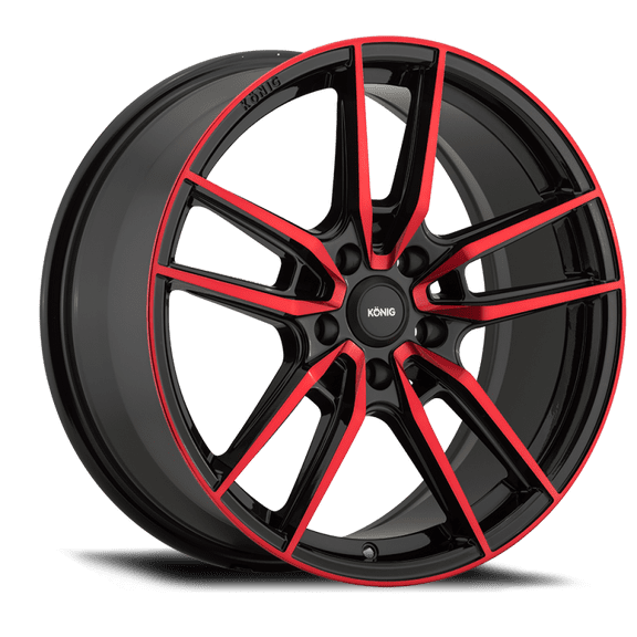 Konig 55Br Myth 17x8 5x114.3 +43et Gloss Black Red Tinted Clear Coat Wheel