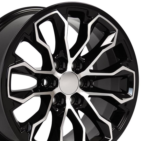 OE Wheels CV54 17 Inch Rim Fits Colorado ZR2 Style 6x120 17x8 Gloss Black Machined - Hollander 5891 (1)