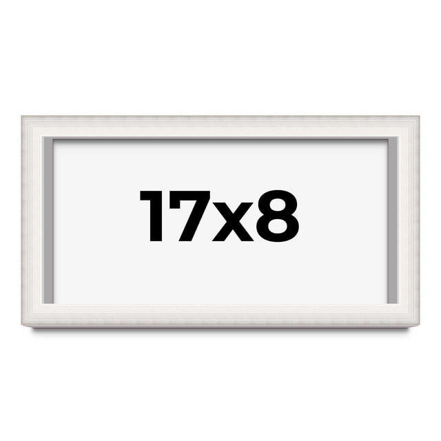 17x8 Shadow Box Silver Brushed Striped Display Frame | 1.625 Inches ...