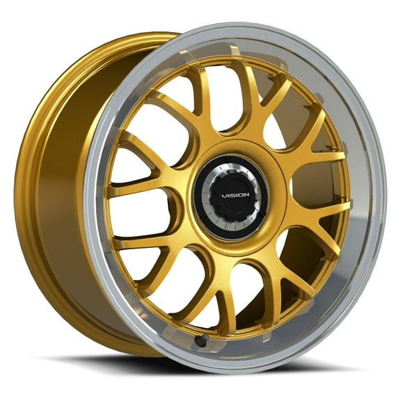 17x8 Vision 478 Alpine Gold Machined Lip Wheel 5x4.25/5x4.5 (38mm)