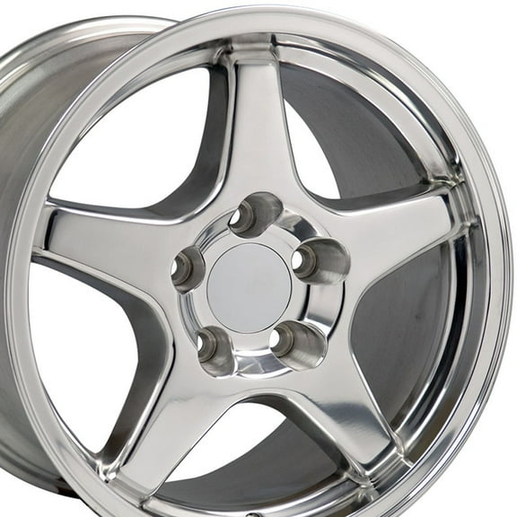 OE Wheels CV01 17 Inch Rim Fits Corvette C4 ZR1 Style 5x120.65 17x9.5 Polished - Hollander 5035 (1)