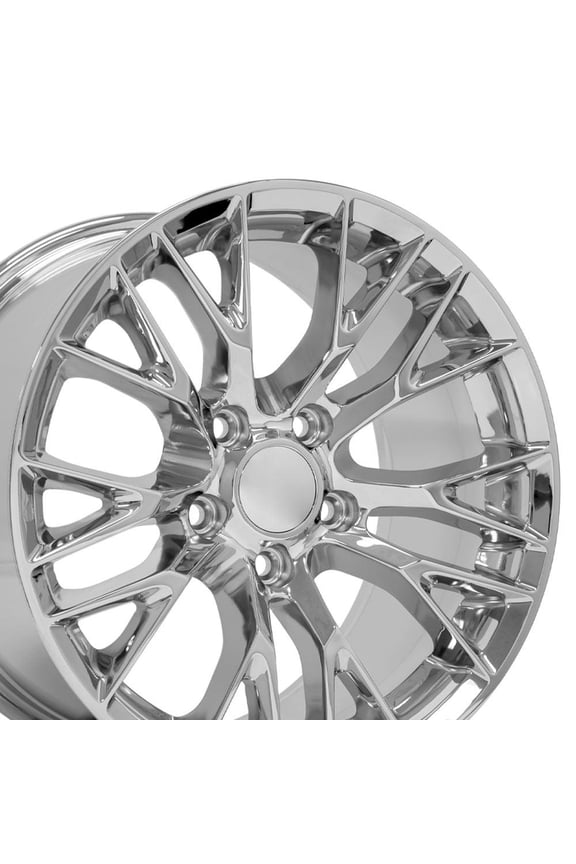 CV22 17 Inch Rim Fits Corvette C7 Z06 Style 5x120.65 17x9.5 Chrome - Hollander 5734 (1)