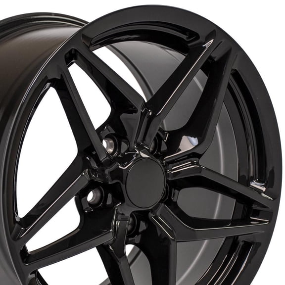 OE Wheels CV31 17 Inch Rim Fits Corvette C7 ZR1 Style 5x120.65 17x9.5 Gloss Black - Hollander 5928 (1)