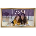 thumbnail image 1 of 17x9 Frame Gold Bronze Solid Wood Picture Frame Width 0.75 Inches | Interior Frame Depth 0.5 Inches, 1 of 8